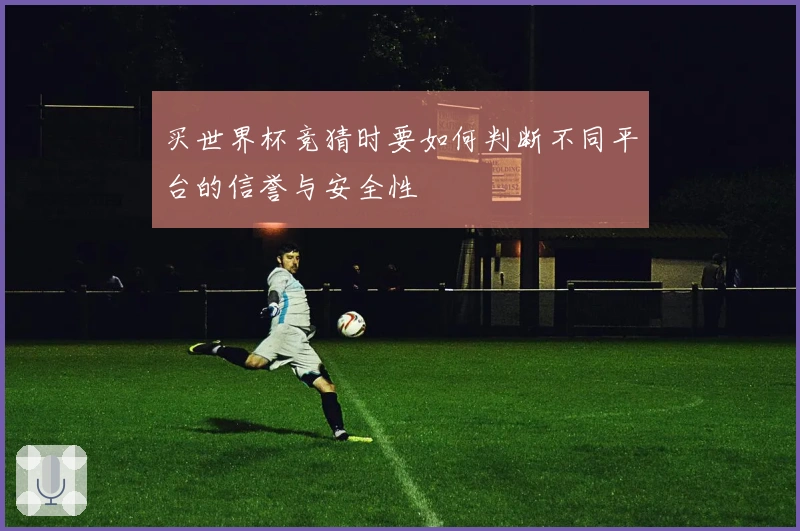 买世界杯竞猜时要如何判断不同平台的信誉与安全性